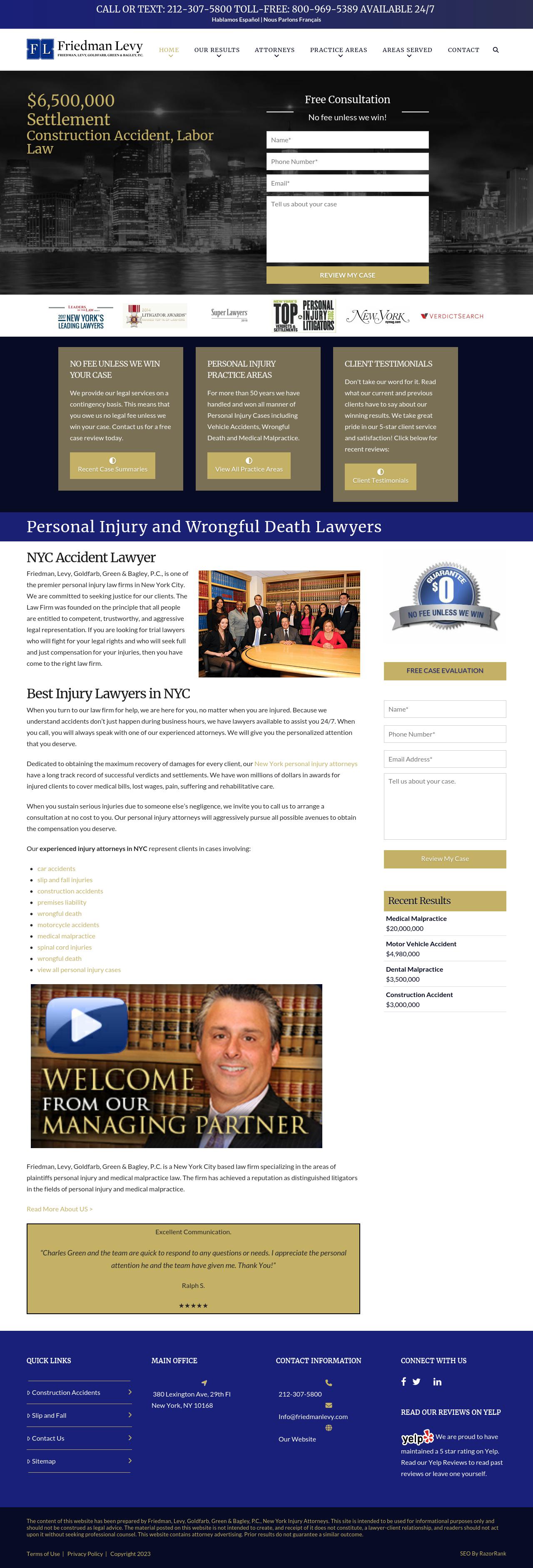 Friedman, Levy, Goldfarb & Green, P.C. - New York NY Lawyers