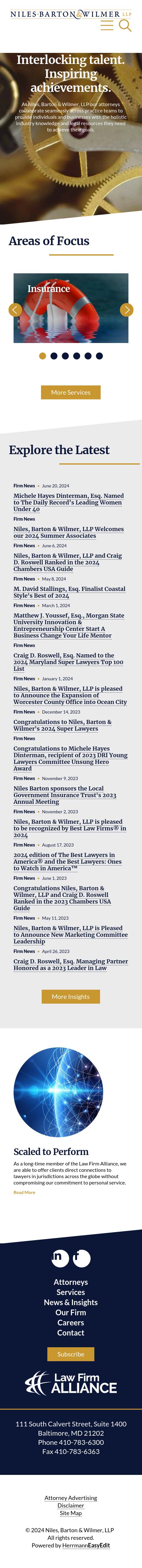 Niles, Barton & Wilmer, LLP - Baltimore MD Lawyers